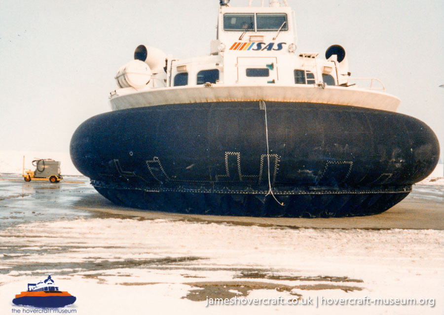 AP1-88 hovercraft with the Scandinavian company SAS -  (credit: The <a href='http://www.hovercraft-museum.org/' target='_blank'>Hovercraft Museum Trust</a>).